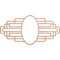 Ekena Millwork Elizabeth Wood Fretwork Pierced Ceiling Medallion, Cherry, 36"W x 18"H x 9 7/8"IW x 17"IH x 1/4"T CMWP36X18X0250EBCH - alternate 1